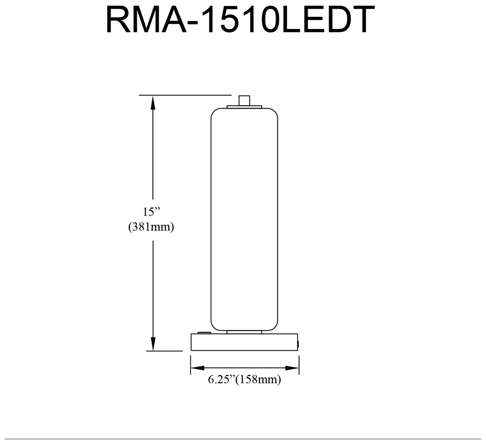 Image 3 Ramona 15" High Matte Black LED Table Lamp more views