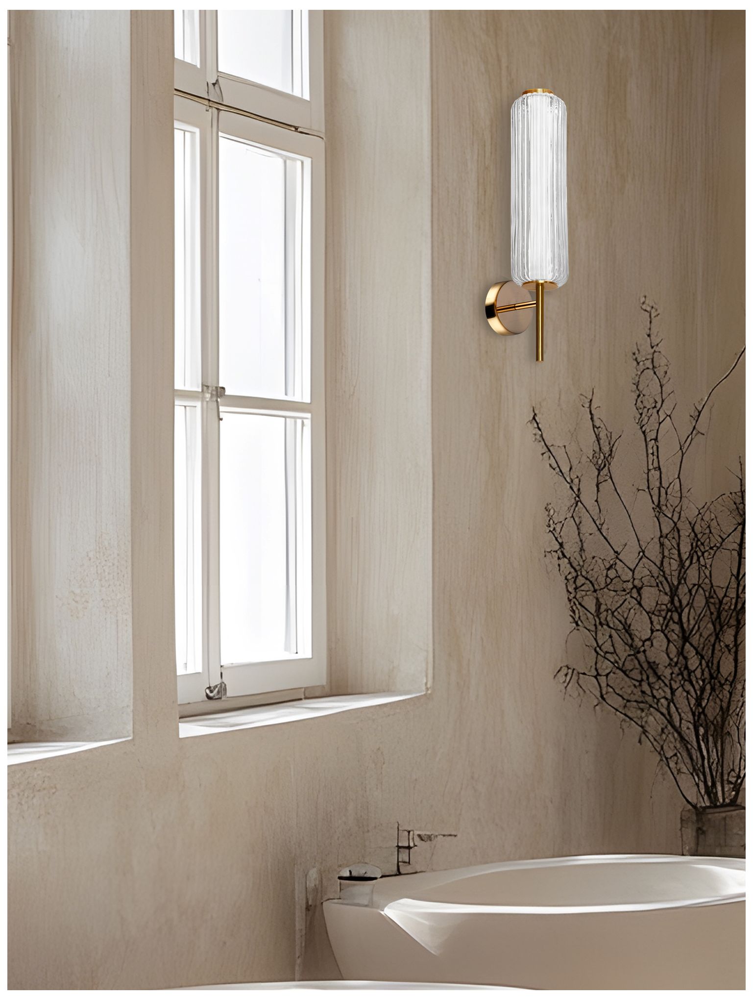 Image 4 Ramona 17.25"H Aged Brass 10W LED Wall Sconce w/ Clear Fluted Glass Sh more views