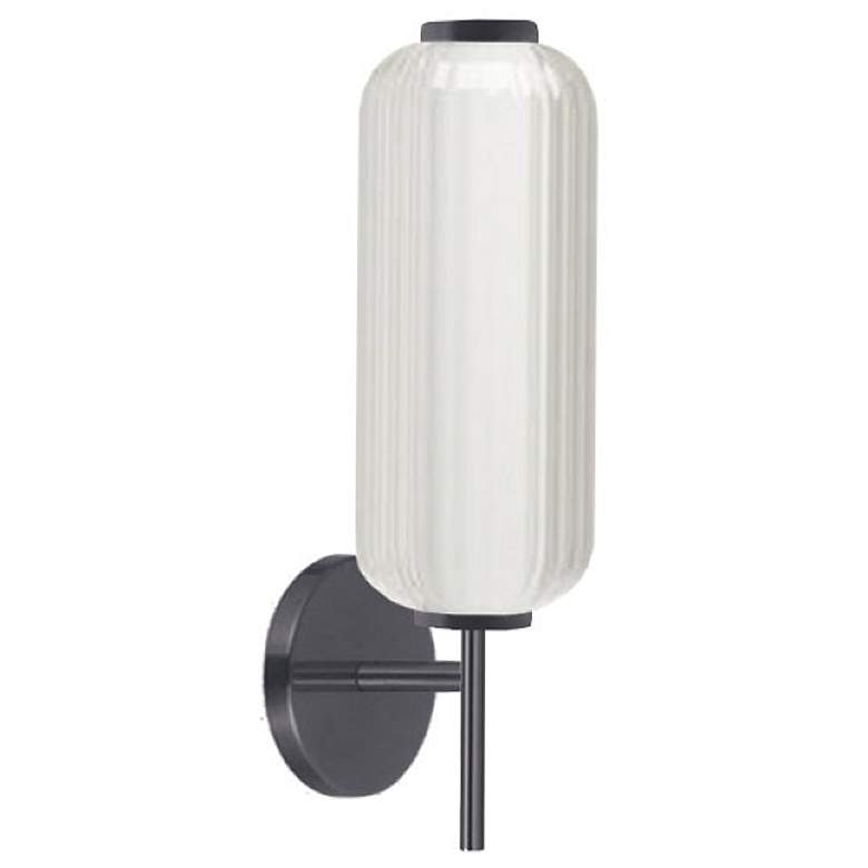 Image 1 Ramona 17.25"H Matte Black 10W LED Wall Sconce w/ Clear Fluted Glass S