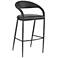 Ramona 30 in. Bar Stool with Matte Black Iron and Black Faux Leather
