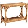 2_Ramona 39 1/4" Wide Light Honey Rattan Console Table
