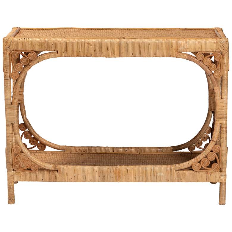 Image 7 Ramona 39 1/4" Wide Light Honey Rattan Console Table more views