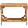 7_Ramona 39 1/4" Wide Light Honey Rattan Console Table more views