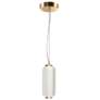 Ramona 4.75" Wide Aged Brass 10W LED Pendant With Clear Fluted Glass S