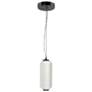 Ramona 4.75" Wide Matte Black 10W LED Pendant With Clear Fluted Glass 