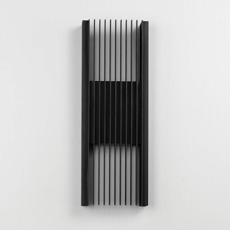 Image 2 Rampart 22" High Matte Black 2-Light LED Outdoor Wall Light more views