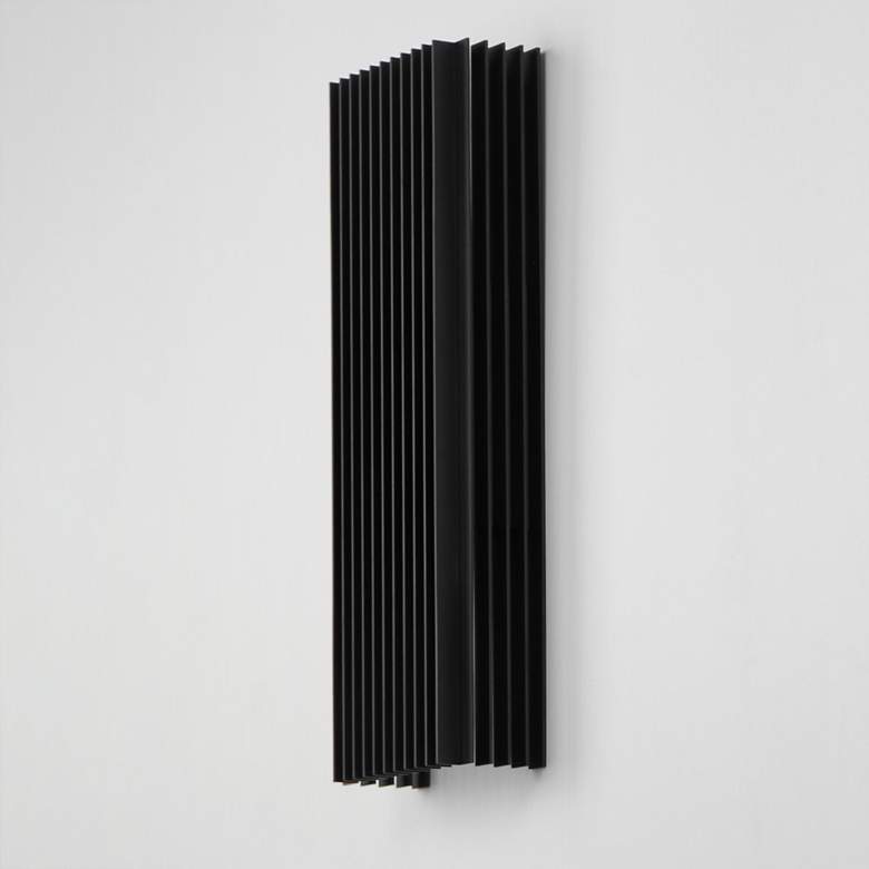 Image 4 Rampart 22" High Matte Black 2-Light LED Outdoor Wall Light more views