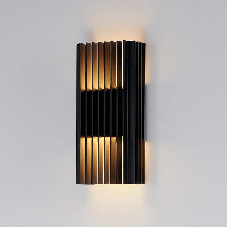 Image 3 Rampart Medium LED Outdoor Wall Sconce Black more views