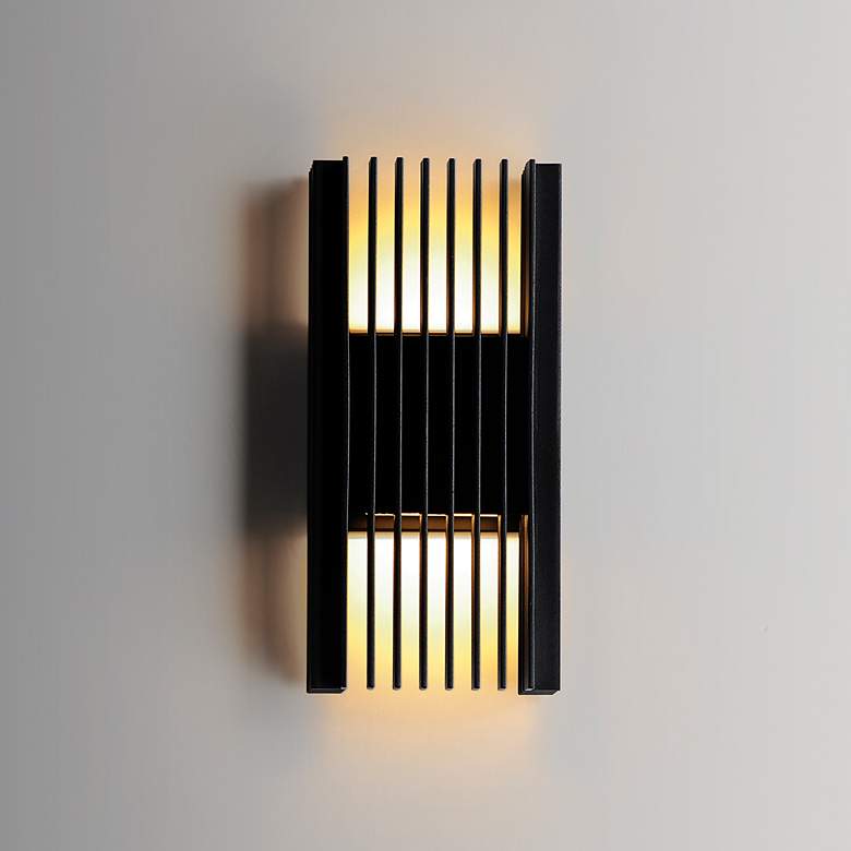 Image 3 Rampart Medium LED Outdoor Wall Sconce Black more views