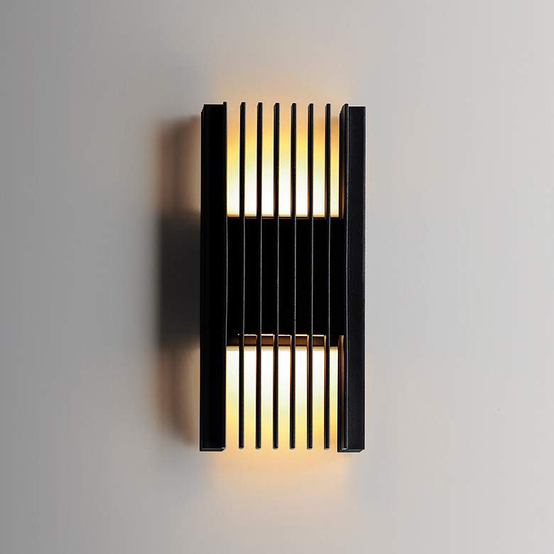 Image 4 Rampart Medium LED Outdoor Wall Sconce Black more views