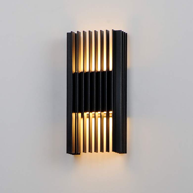 Image 4 Rampart Medium LED Outdoor Wall Sconce Black more views