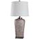Ramsey Faux Stone Vase Table Lamp with Oatmeal Shade