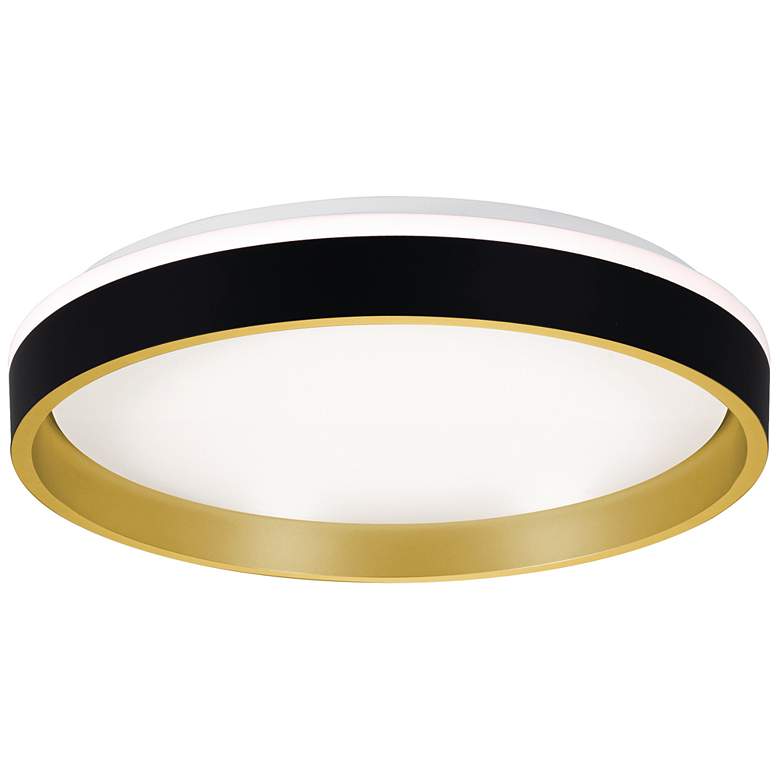 Image 1 Rana 16" Wide Black LED Flush Mount