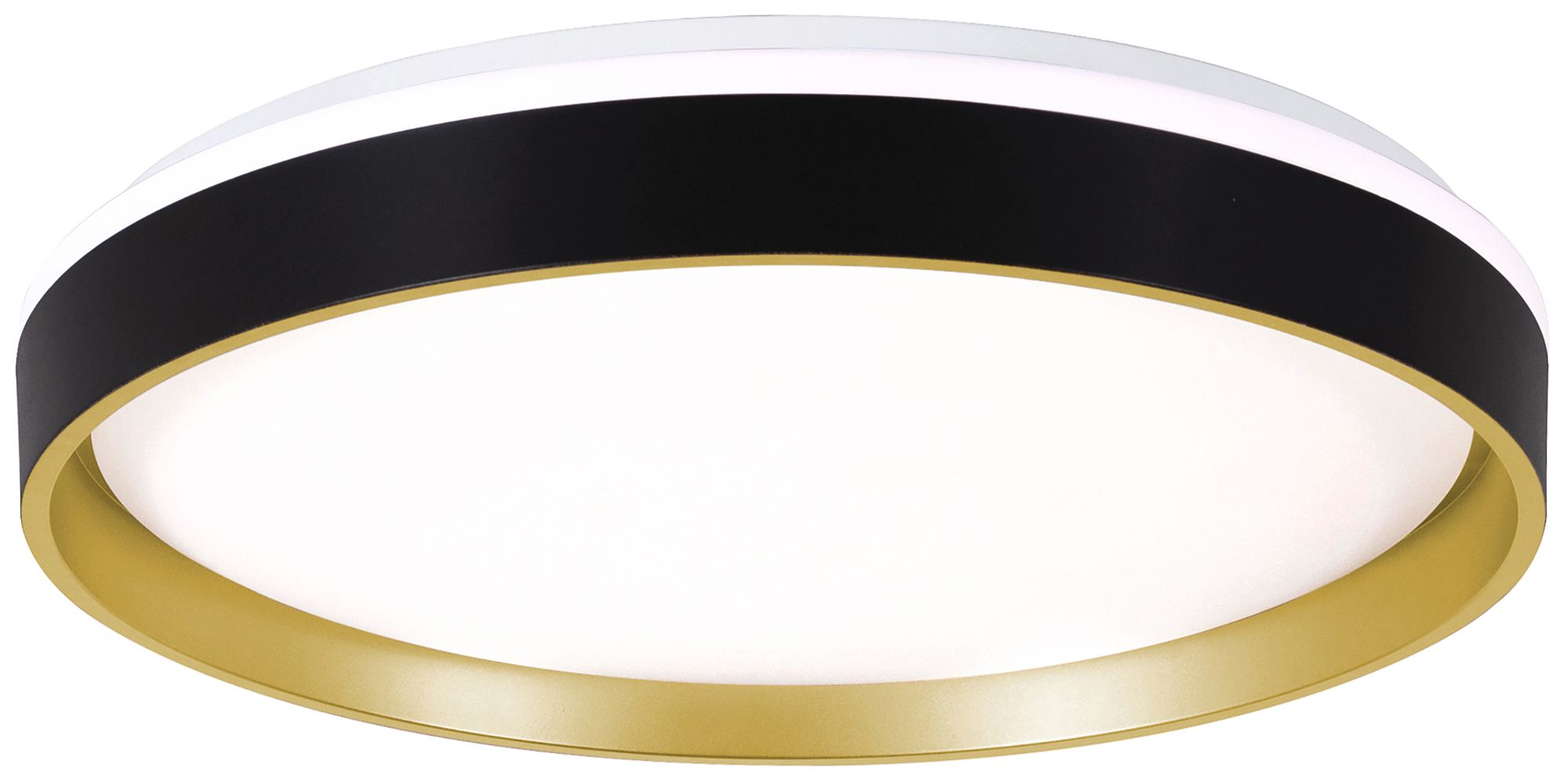 Image 2 Rana 19" Wide Black and White LED Flush Mount
