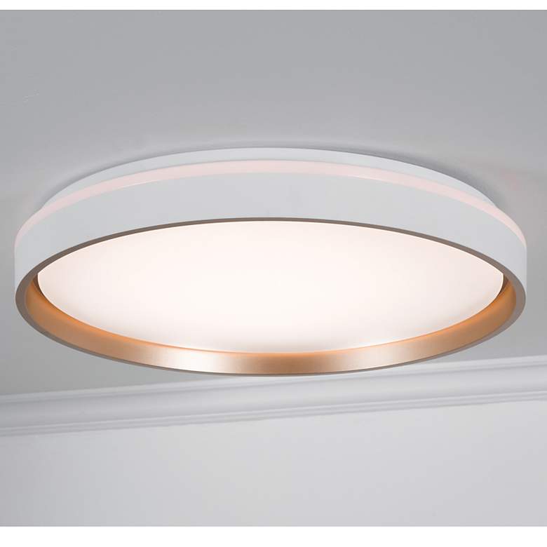 Image 1 Rana 19" Wide White Round LED Ceiling Light