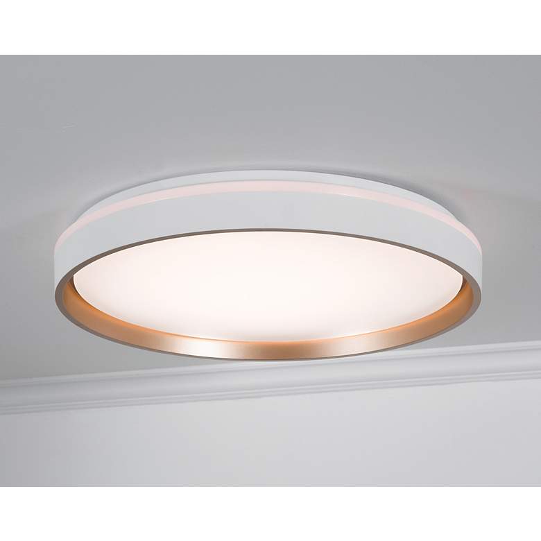 Image 3 Rana 19" Wide White Round LED Ceiling Light more views