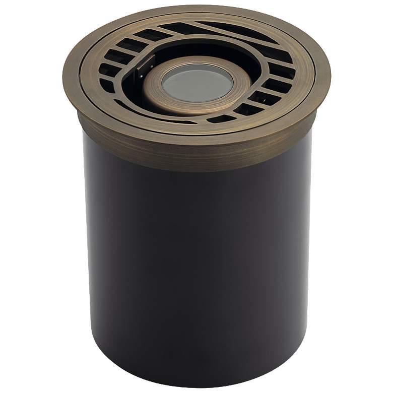 Image 1 Rana Articulating Brass Landscape Well Light with Rock Guard