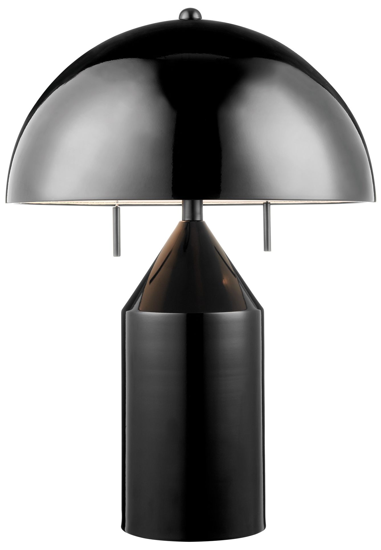Ranae High Gloss Black Metal Accent Table Lamp 338P2 Lamps Plus