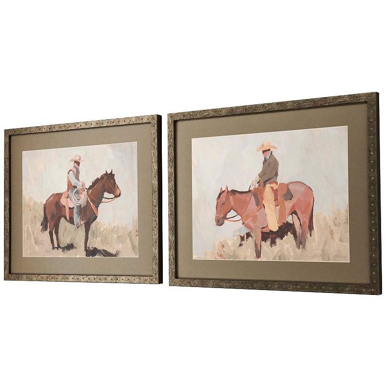 Image 3 Ranch Hand 32"W x 26"H Framed Art Set of 2 more views