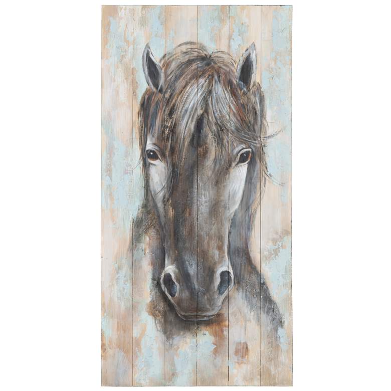 Image 1 Ranch Life - Rustic Wooden Wall Painting  - 24 x 47