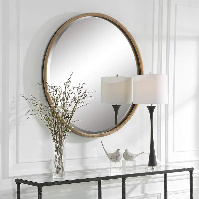 Image 3 Ranchero Round Mirror, Natural more views
