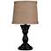 Randolph 12" High Black Pedestal Accent Table Lamp