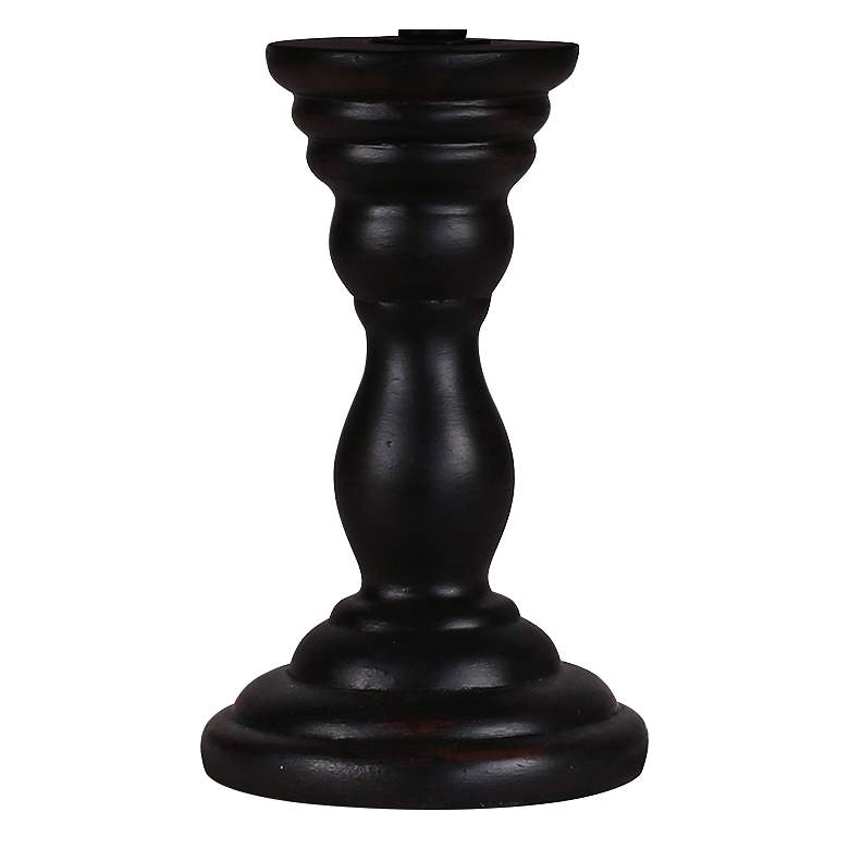 Image 3 Randolph 12 inch High Black Pedestal Accent Table Lamp more views