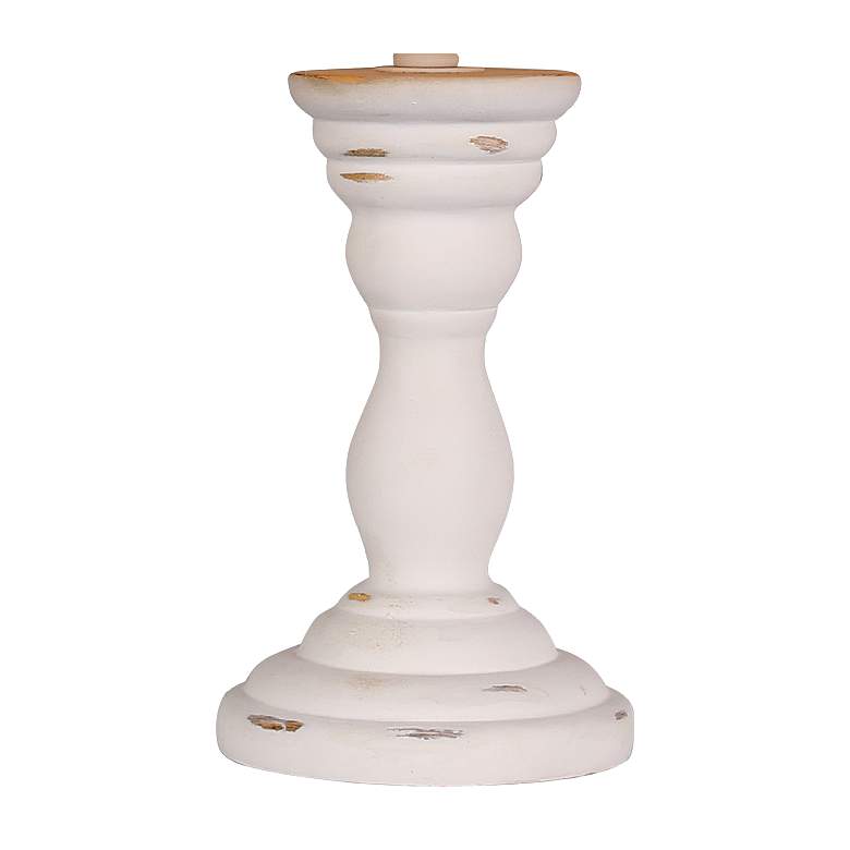 Image 3 Randolph 12"H Distressed White Pedestal Accent Table Lamp more views