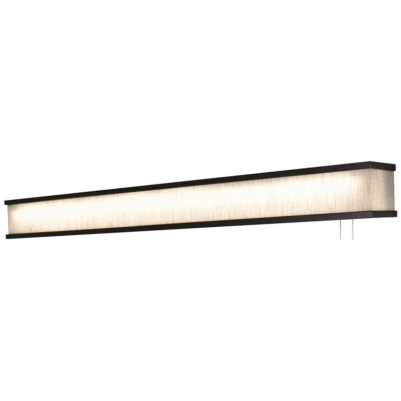 Image 1 Randolph 50 inch Wide Oil Rubbed Bronze Jute LED Overbed Wall Light