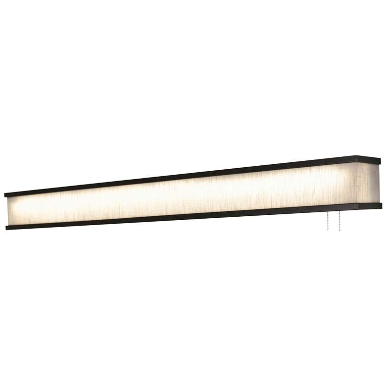 Image 1 Randolph 50" Wide Oil Rubbed Bronze Jute LED Overbed Wall Light