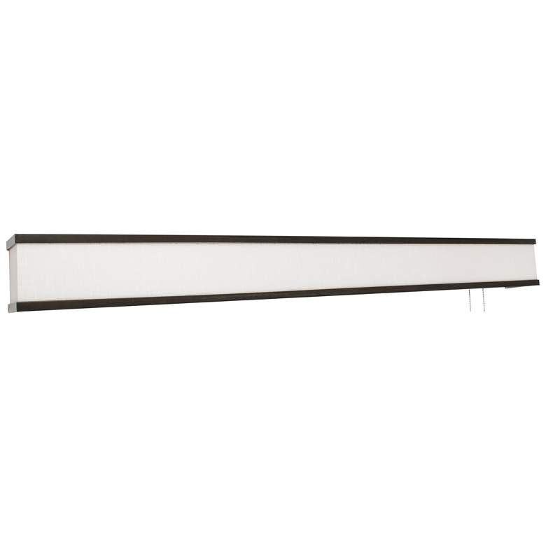 Image 1 Randolph 50" Wide Oil Rubbed Bronze Linen LED Overbed Wall Light
