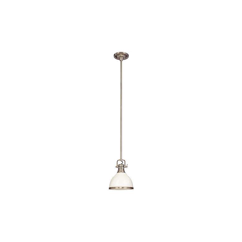 Image 2 Randolph Satin Nickel 10 inch Wide Pendant Chandelier