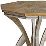 Ranen 26" Wide Aged White Golden Mango Wood Side Table in scene