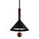 Ranger 22" Wide Black and Natural Acacia Wood Pendant Light