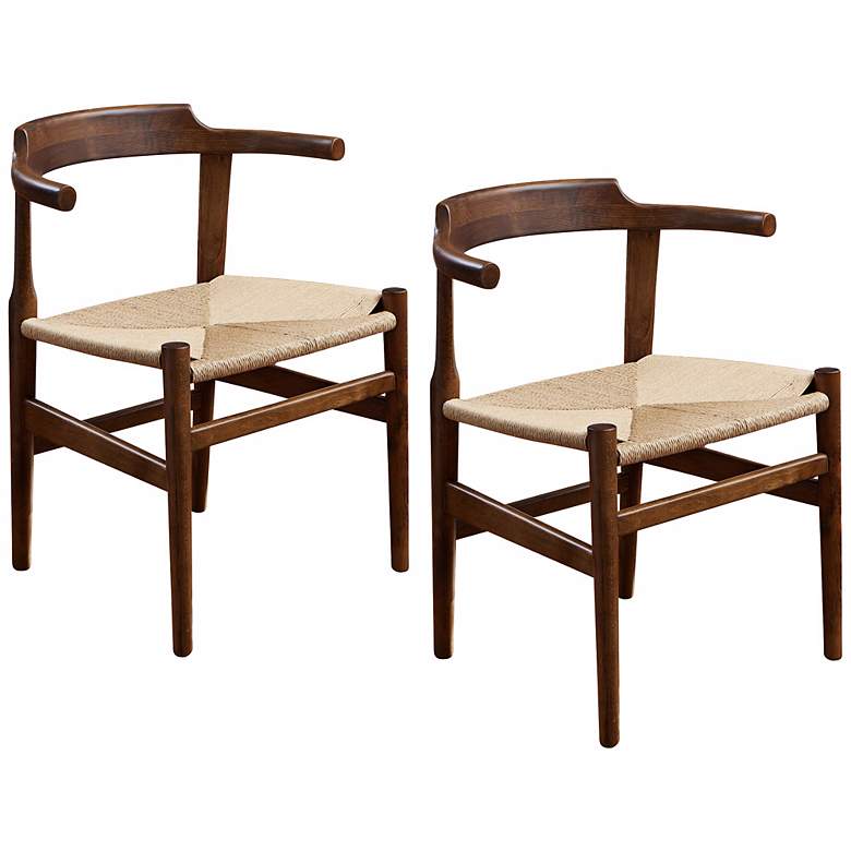 Image 1 Ranger Set of 2 Mod Walnut Accent Chairs