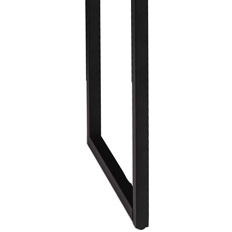 Image 4 Rangley 39 1/4" White Faux Marble Black Metal Console Table more views