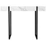 Rangley 39 1/4" White Faux Marble Black Metal Console Table