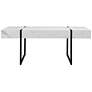 Rangley 43 1/4" Wide White Faux Marble Cocktail Table