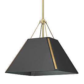 Image5 of Ranik 15 7/8" Wide Brushed Champagne Bronze Pendant With Natural Black more views
