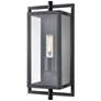 1_Rankin 15 3/4" High Textured Black Outdoor Wall Light