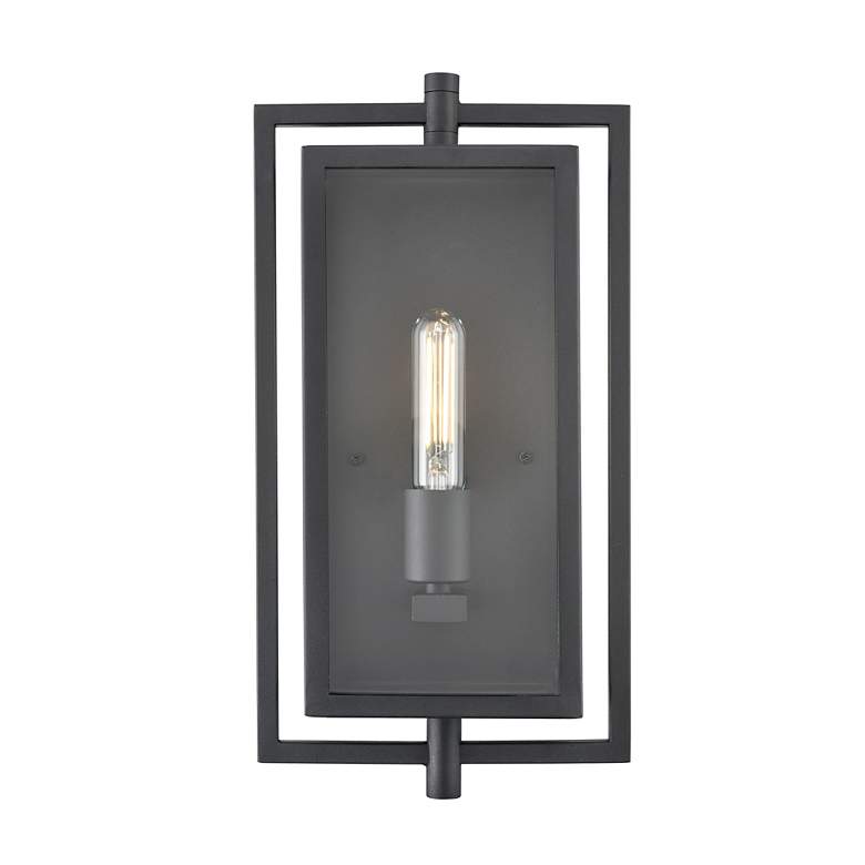 Image 2 Rankin 15 3/4" High Textured Black Outdoor Wall Light more views