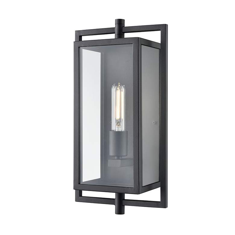 Image 3 Rankin 15 3/4" High Textured Black Outdoor Wall Light more views