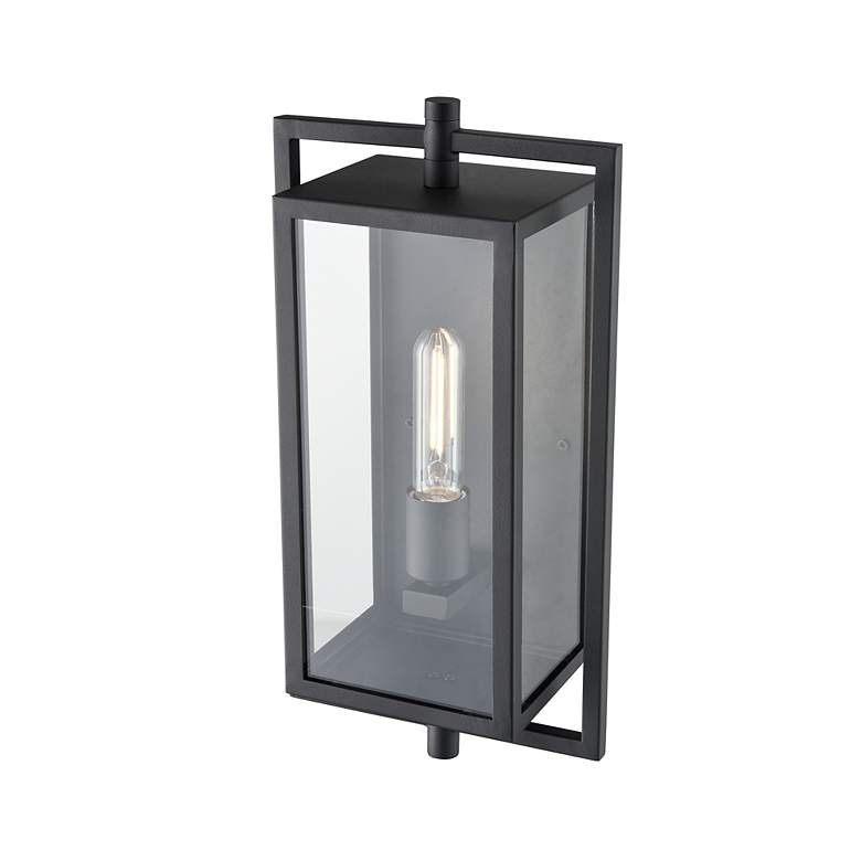 Image 4 Rankin 15 3/4" High Textured Black Outdoor Wall Light more views