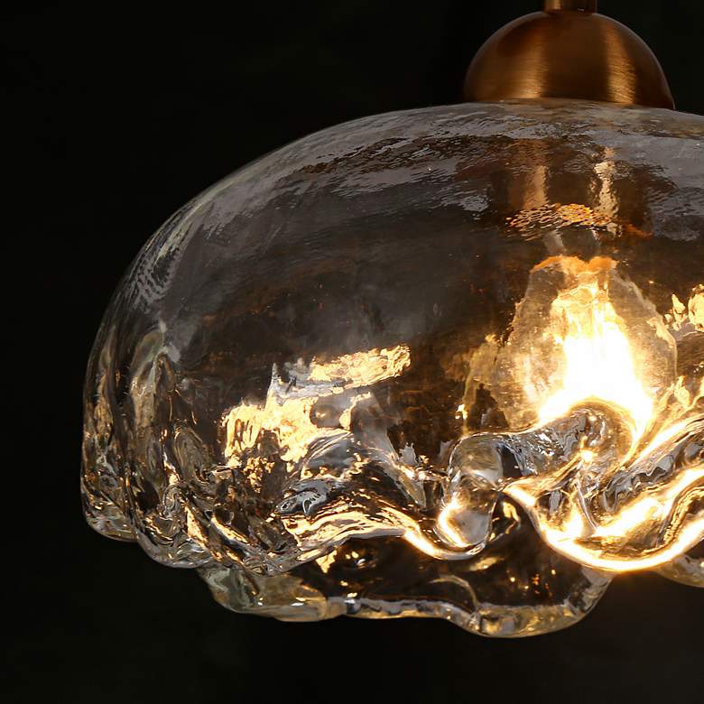 Image 4 Ranunculus 17 3/4" Wide Plating Brass Multi-Light Pendant more views