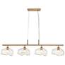 1_Ranunculus 44 1/2"W Plating Brass 4-Light Island Chandelier