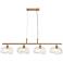 Ranunculus 44 1/2"W Plating Brass 4-Light Island Chandelier