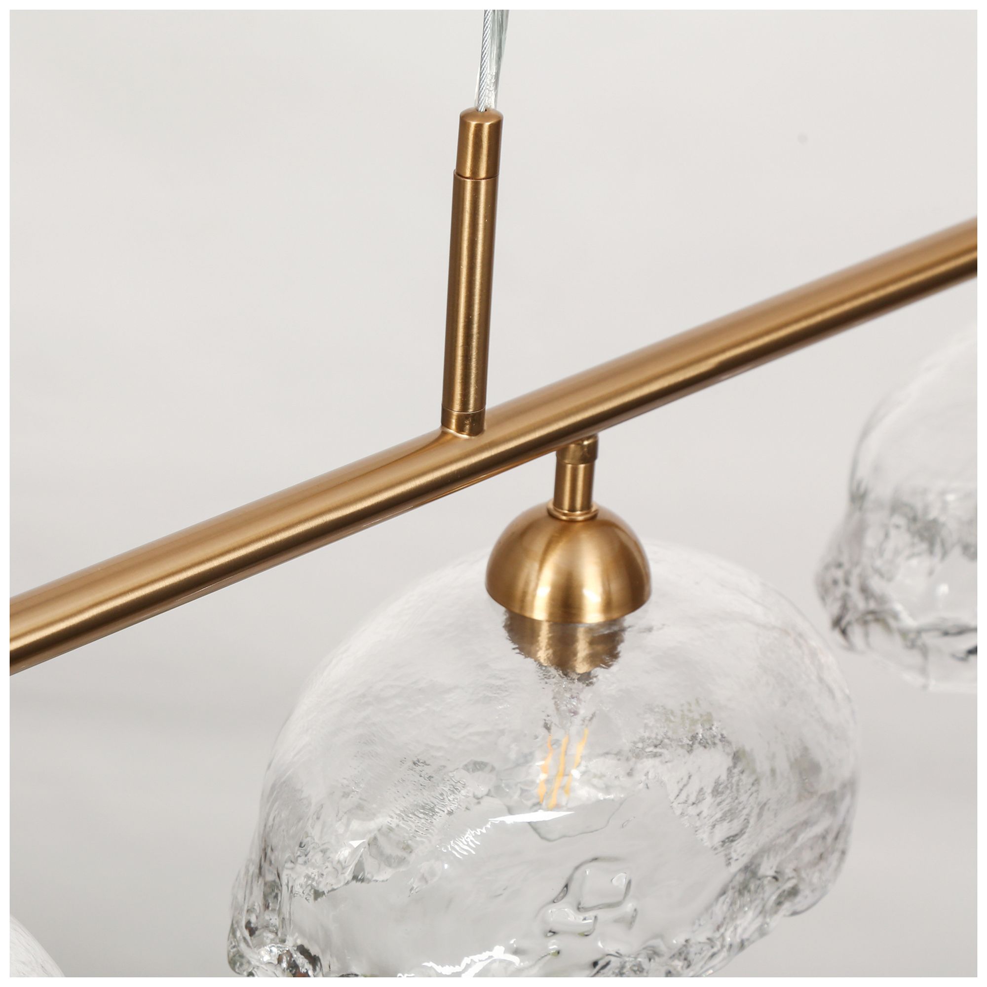 Image 3 Ranunculus 44 1/2"W Plating Brass 4-Light Island Chandelier - Made to Order more views