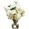 Ranunculus, Hydrangeas and Berry 15"H Faux Flowers in Vase
