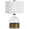 Rapallo Clear Glass Table Lamp with Antique Brass Accents