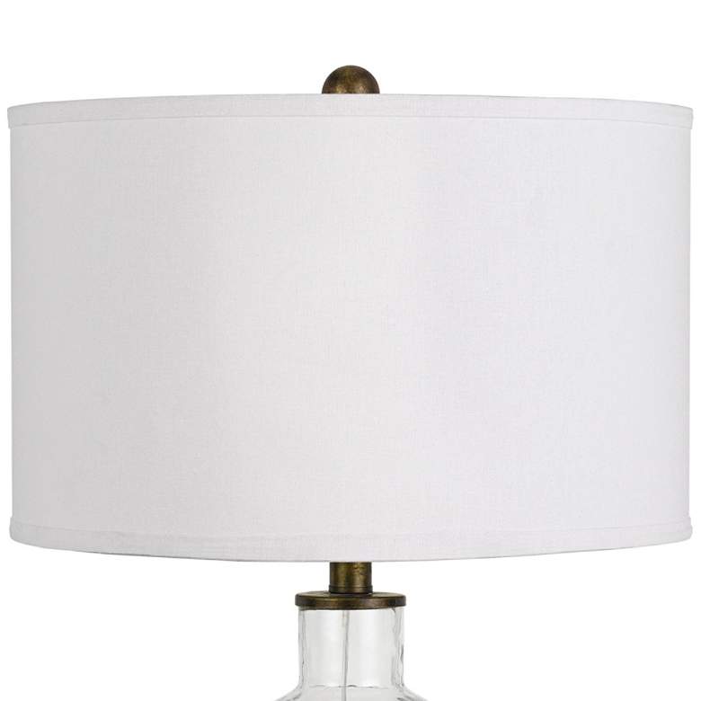Image 3 Rapallo Clear Glass Table Lamp with Antique Brass Accents more views